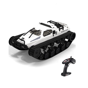  ماشین کنترلی شارژی تانک پلیس آفرود سفید آب و خاک Remote Control Off-Road Police Tank 1:12 -اسباب بازی
